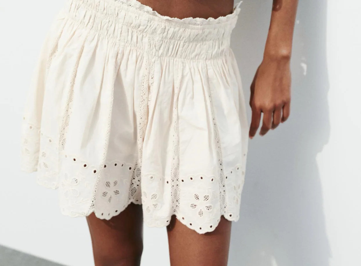 Cream skirt